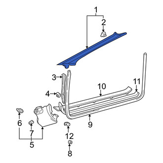 Toyota OE - Left Upper Body A-Pillar Trim Panel