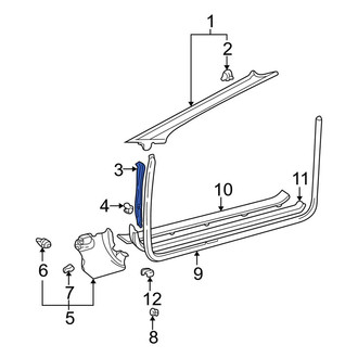 Toyota OE - Left Upper Body A-Pillar Trim Panel