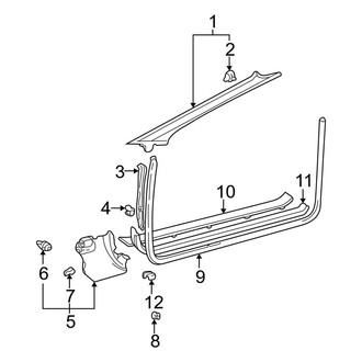 Toyota OE - Pillars, Rocker & Floor - Interior Trim (Convertible)