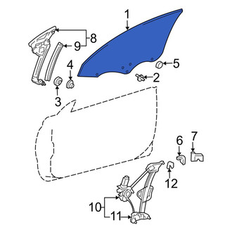 Toyota OE - Front Left Door Glass