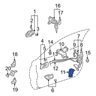 Toyota OE - Front Right Door Lock Actuator Motor