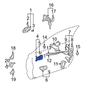 Toyota OE - Front Left Inner Interior Door Handle