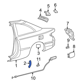 Toyota OE - Rear Left Side Body Trim Protector