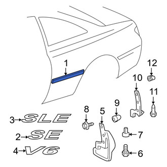 Toyota OE - Rear Left Body Trim Molding