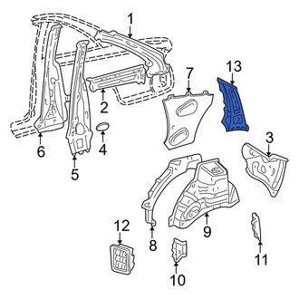 Toyota OE - Left Inner Body C-Pillar