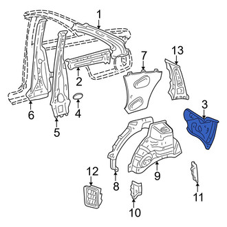 Toyota OE - Left Lower Inner Body C-Pillar