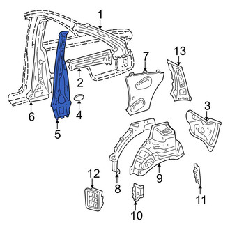 Toyota OE - Right Inner Body B-Pillar