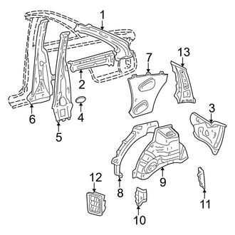 Toyota OE - Quarter Panel - Inner Structure (Coupe)