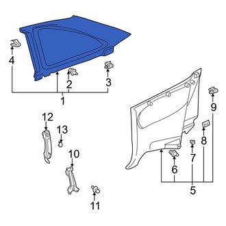 Toyota OE - Rear Right Lower Interior Quarter Panel Trim Panel