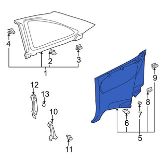 Toyota OE - Rear Left Lower Interior Quarter Panel Trim Panel