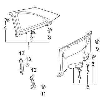 Toyota OE - Quarter Panel - Interior Trim (Coupe)