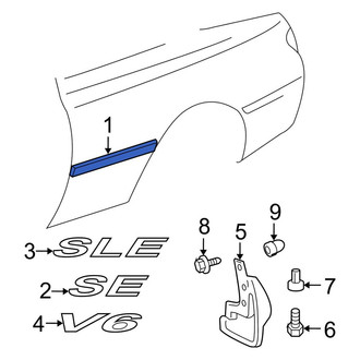 Toyota OE - Rear Left Body Trim Molding