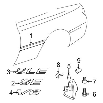 Toyota OE - Quarter Panel - Exterior Trim (Convertible)