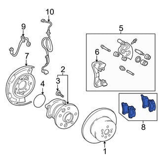 Toyota OE - Rear Disc Brake Pad Set