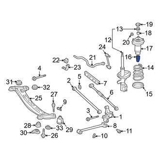 Toyota OE - Rear Suspension Strut Bumper