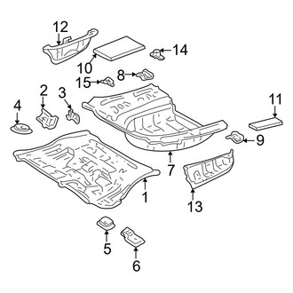 Toyota OE - Rear Body & Floor - Floor & Rails (Floor Pans & Reinforcements), (Convertible)