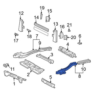 Toyota OE - Rear Left Frame Side Member Assembly