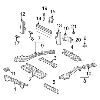 Toyota OE - Rear Body & Floor - Floor & Rails (Crossmembers & Rails), (Convertible)