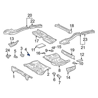 Toyota OE - Rear Left Forward Floor Pan Reinforcement