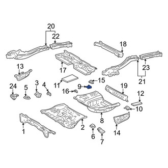 Toyota OE - Rear Right Floor Pan Reinforcement