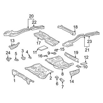 Toyota OE - Rear Body & Floor - Floor & Rails (Coupe)