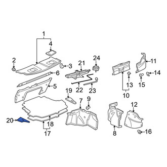 Toyota OE - Rear Left Trunk Floor Access Cover