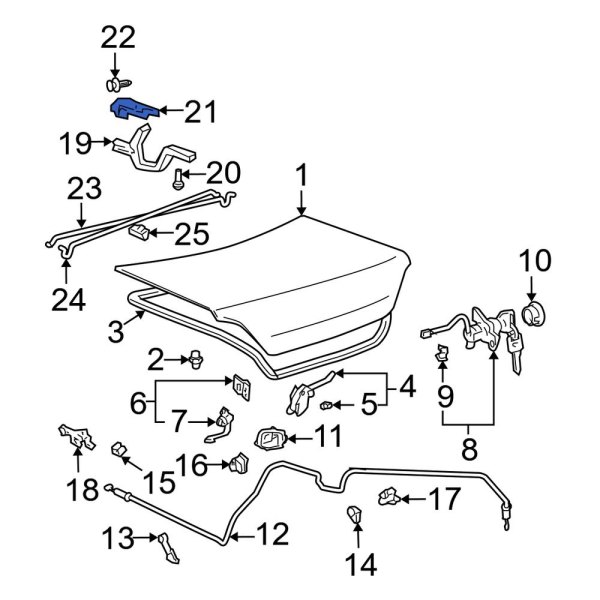 Deck Lid Hinge Bracket