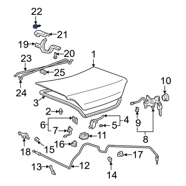 Deck Lid Hinge Pin