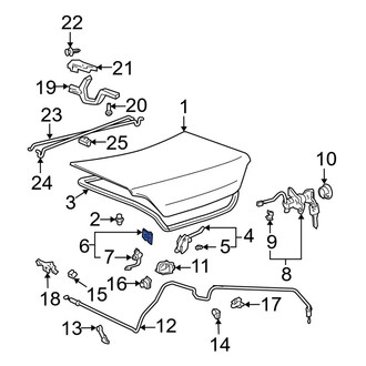 Toyota OE - Rear Deck Lid Striker