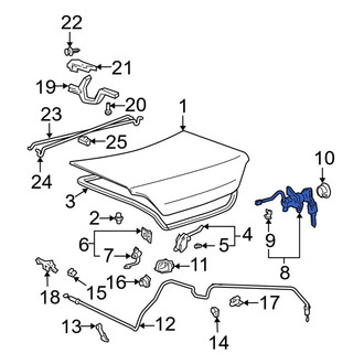 Toyota OE - Rear Trunk Lock Cylinder and Key