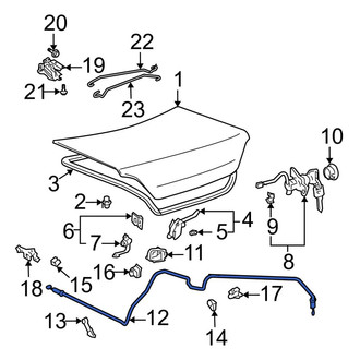 Toyota OE - Rear Deck Lid Release Cable