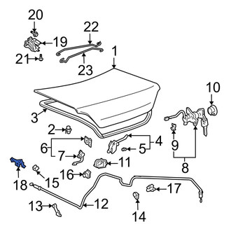Toyota OE - Rear Deck Lid Release Lever