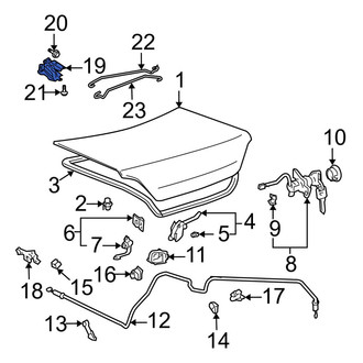 Toyota OE - Rear Left Deck Lid Hinge