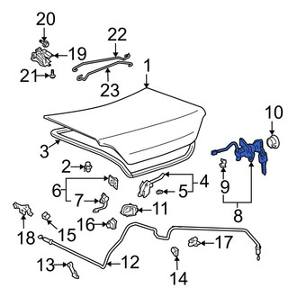 Toyota OE - Rear Trunk Lock Cylinder and Key