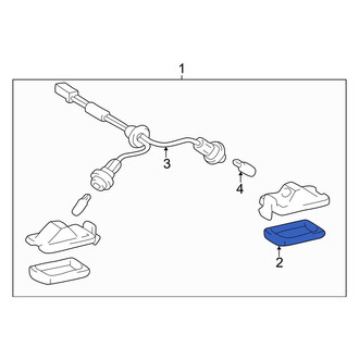 Toyota OE - Rear Right License Plate Light Lens