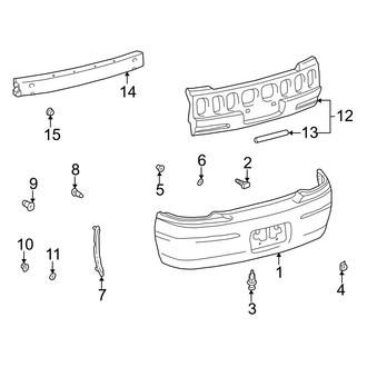 Toyota OE - Rear Bumper - Bumper & Components