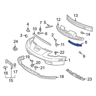 Toyota OE - Front Left Bumper Cover Support Rail