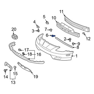 Toyota OE - Front Upper Bumper Cover Support Rail