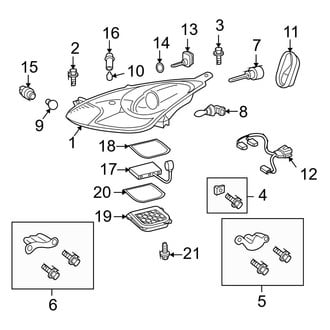 Toyota OE - Front Lamps - Headlamp Components (With High Intensity Discharge)