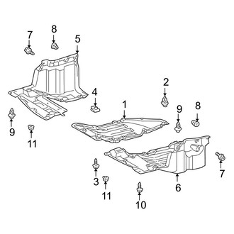 Toyota OE - Radiator Support - Splash Shields