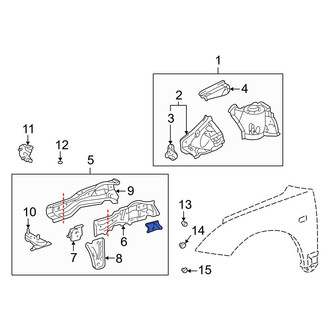 Toyota OE - Front Left Frame Side Member Assembly
