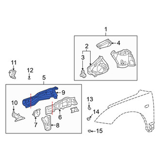 Toyota OE - Front Left Inner Frame Side Member