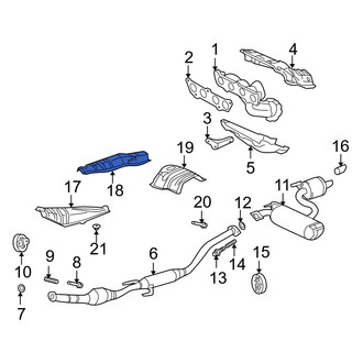 Toyota OE - Center Exhaust Heat Shield