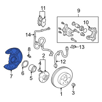 Toyota OE - Rear Left Brake Dust Shield