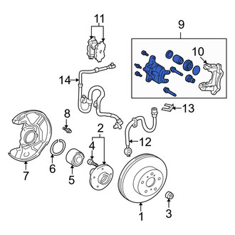 Toyota OE - Rear Left Disc Brake Caliper