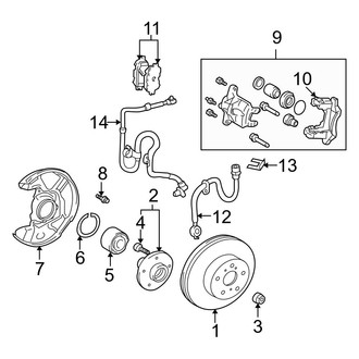 Toyota OE - Front Suspension - Brake Components