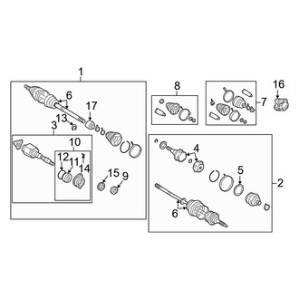 Toyota OE - Front Suspension - Drive Axles (GT Standard Tr)