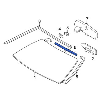 Toyota OE - Front Upper Windshield Frame Weatherstrip Seal