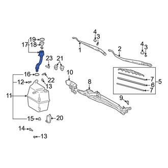 Toyota OE - Front Washer Fluid Reservoir Filler Pipe