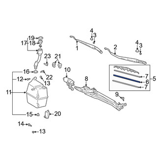 Toyota OE - Front Left Wiper Blade Refill